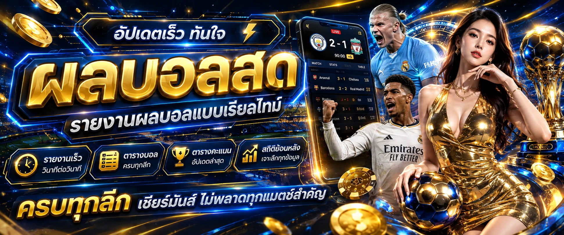 ผลบอลสด GLOBALXBET อัปเดตทุกลีกดังพร้อมราคาบอลและสถิติทีม